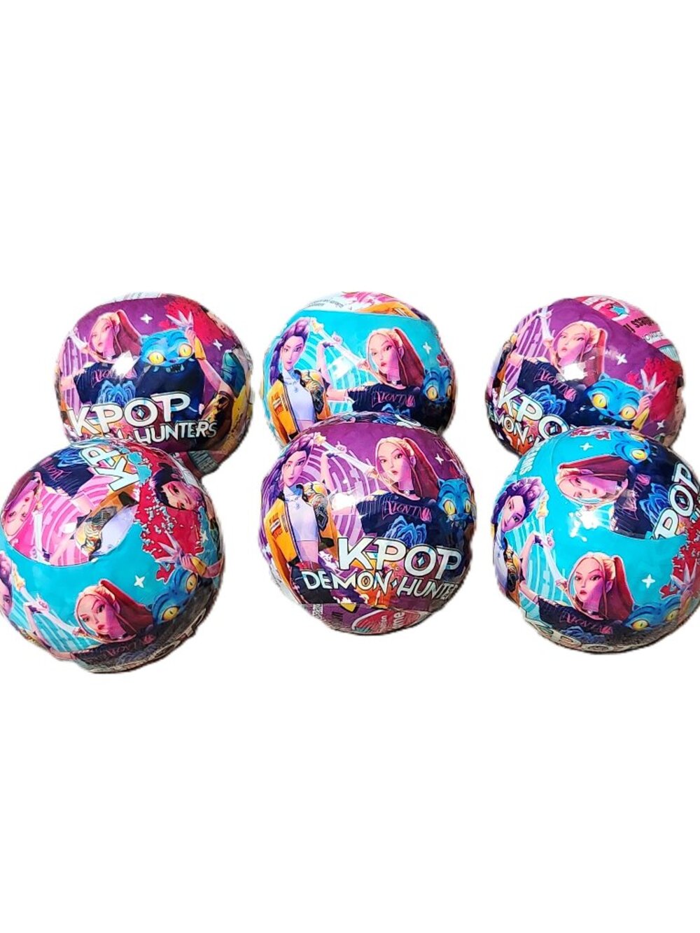 K-POP DEMON HUNTERS - Bundle of Six 6 Mystery Capsules / Balls *New-Sealed*
